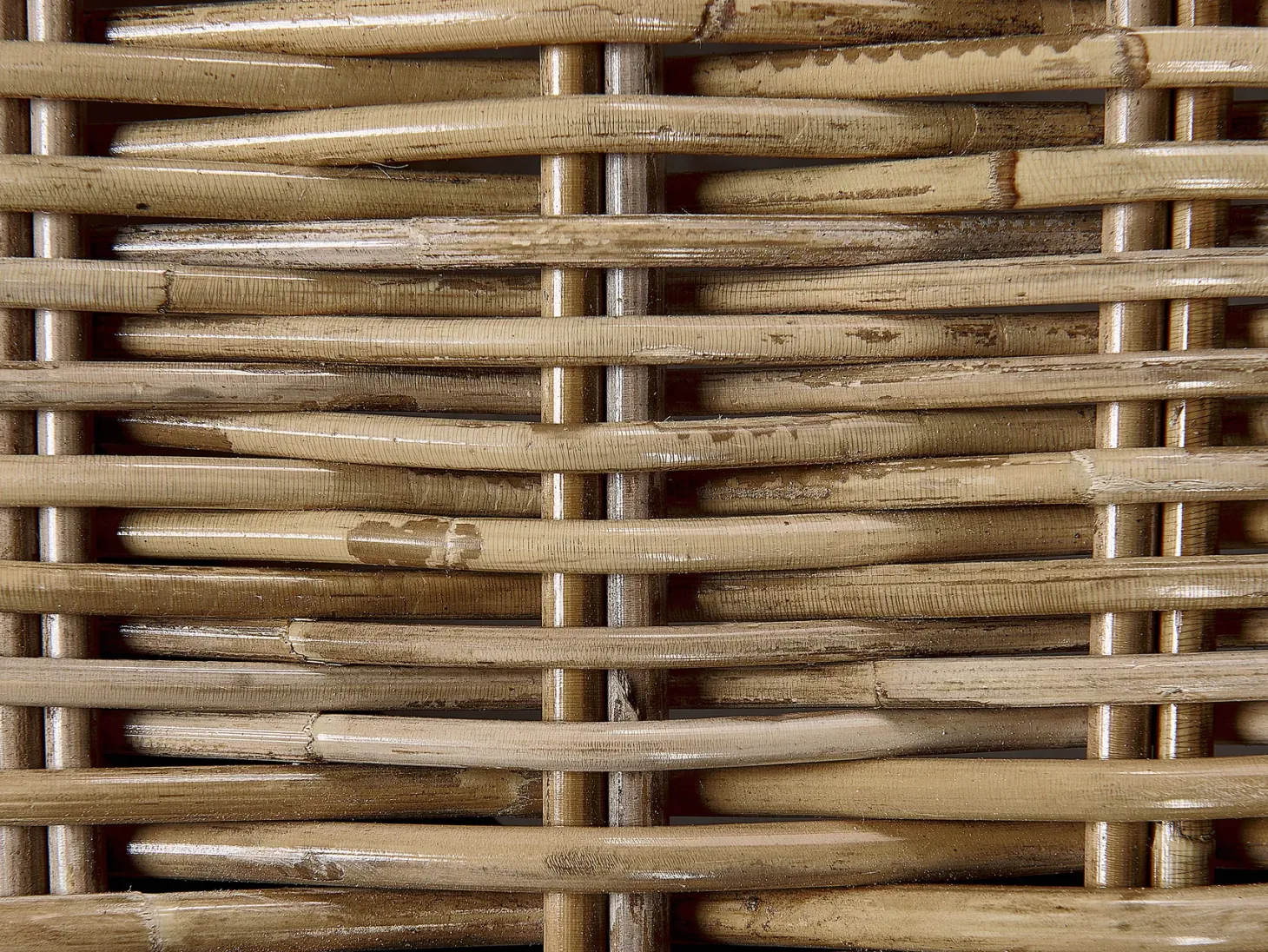 Leżak ogrodowy z poduszką PALESE Rozkładany Rattan Naturalny