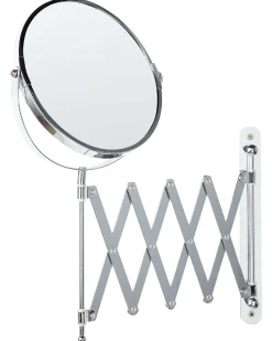 Lusterko kosmetyczne ścienne na wysięgniku YVELINES 57 cm 36 cm Metal Srebrny