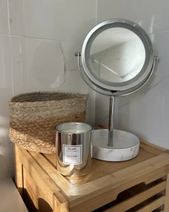 Lusterko kosmetyczne LED SAVOIE Biały/ srebrny