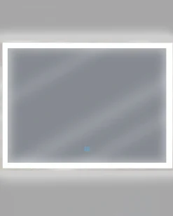 Lustro łazienkowe LED ARGENS 80 cm 60 cm Srebrny