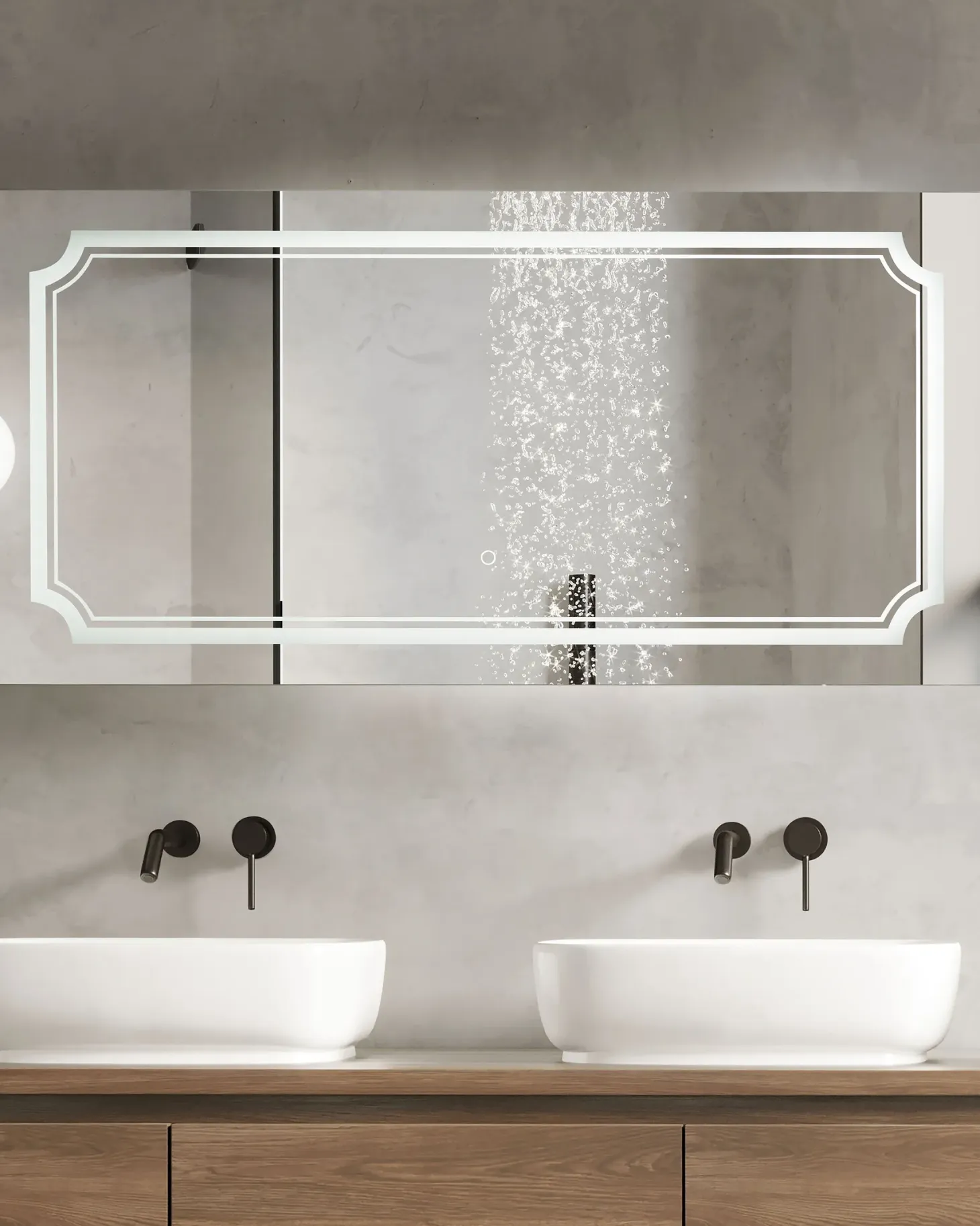 Lustro łazienkowe LED ARROMACHNES 120 cm 60 cm Srebrny