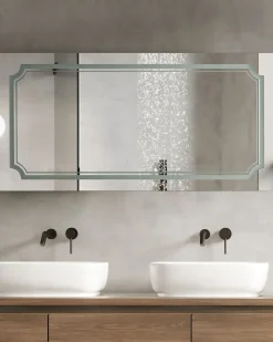 Lustro łazienkowe LED ARROMACHNES 120 cm 60 cm Srebrny