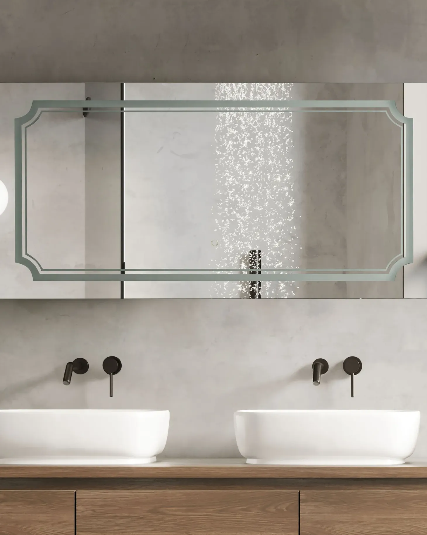 Lustro łazienkowe LED ARROMACHNES 120 cm 60 cm Srebrny