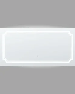Lustro łazienkowe LED ARROMACHNES 120 cm 60 cm Srebrny
