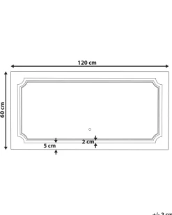 Lustro łazienkowe LED ARROMACHNES 120 cm 60 cm Srebrny