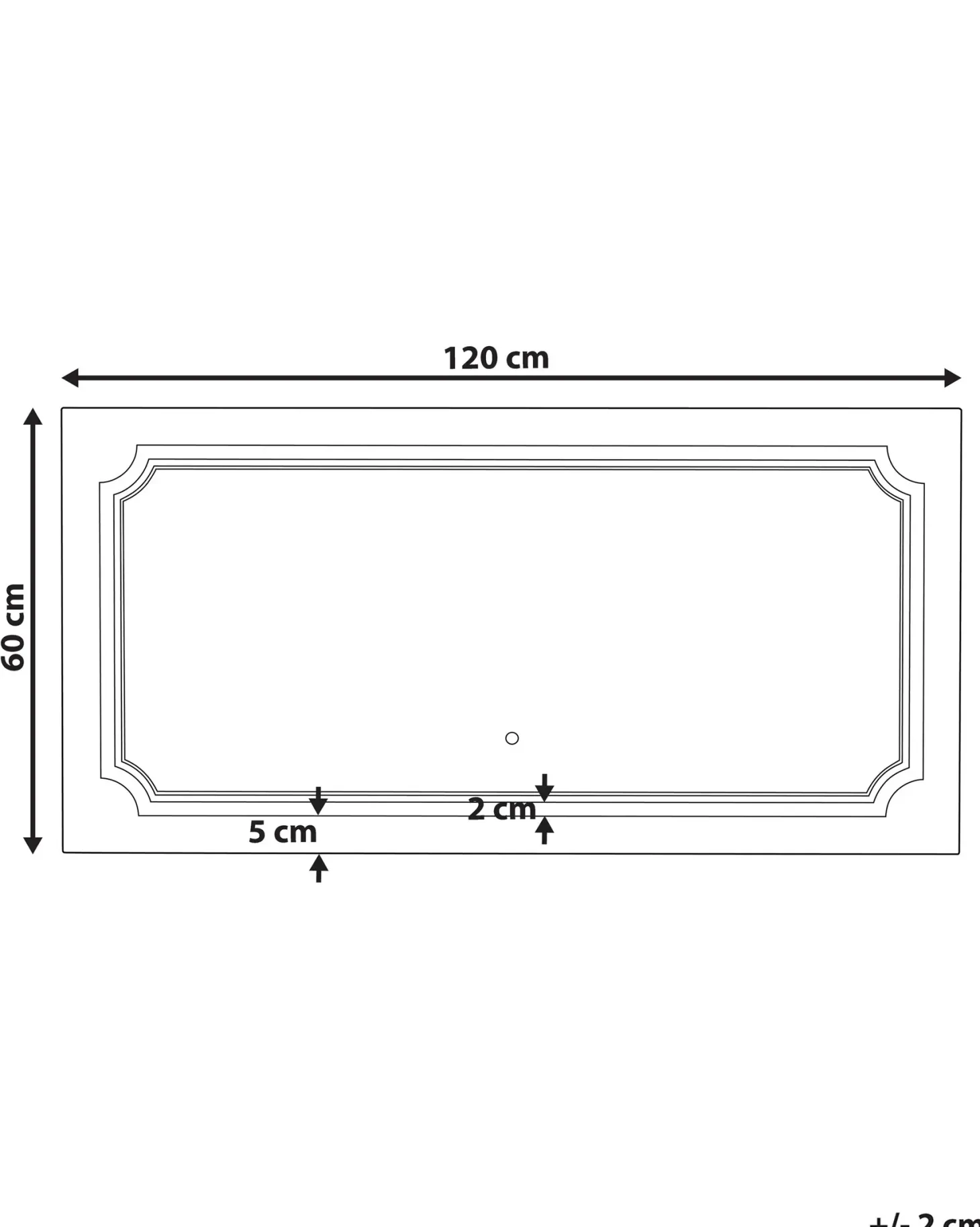 Lustro łazienkowe LED ARROMACHNES 120 cm 60 cm Srebrny