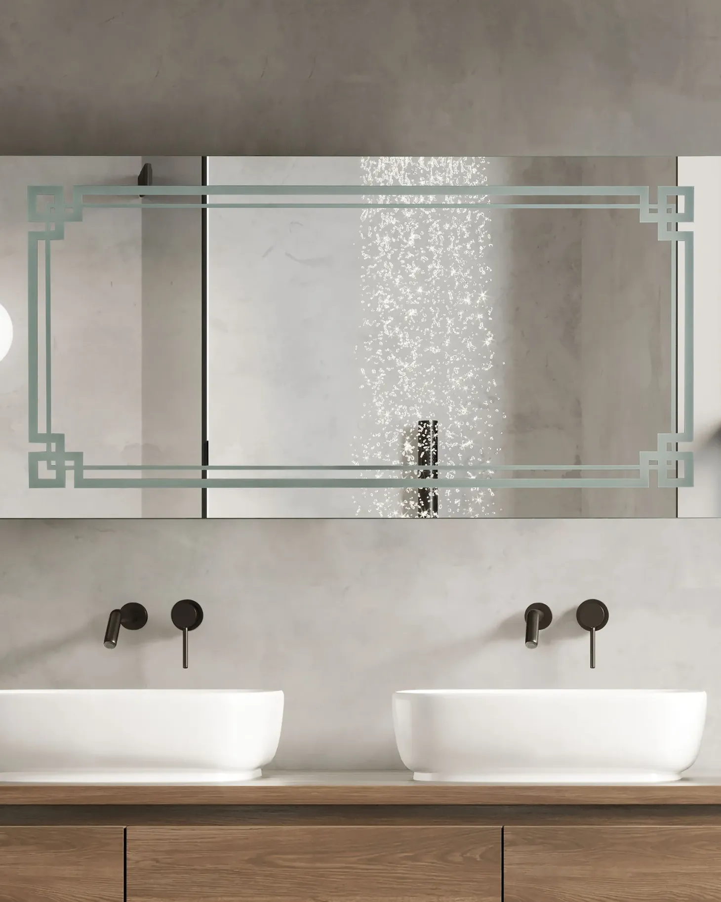 Lustro łazienkowe LED AVRANCHES 120 cm 60 cm Srebrny