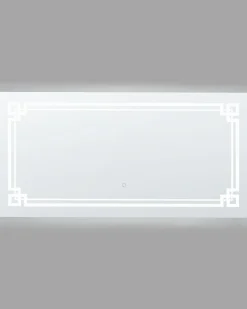 Lustro łazienkowe LED AVRANCHES 120 cm 60 cm Srebrny