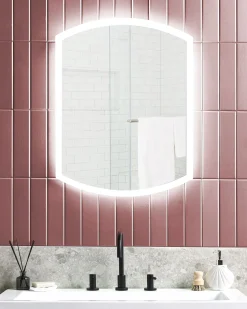 Lustro łazienkowe LED BEZIERS 60 cm 78 cm Srebrny
