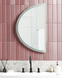 Lustro łazienkowe LED BEZONS 49 cm 80 cm Srebrny