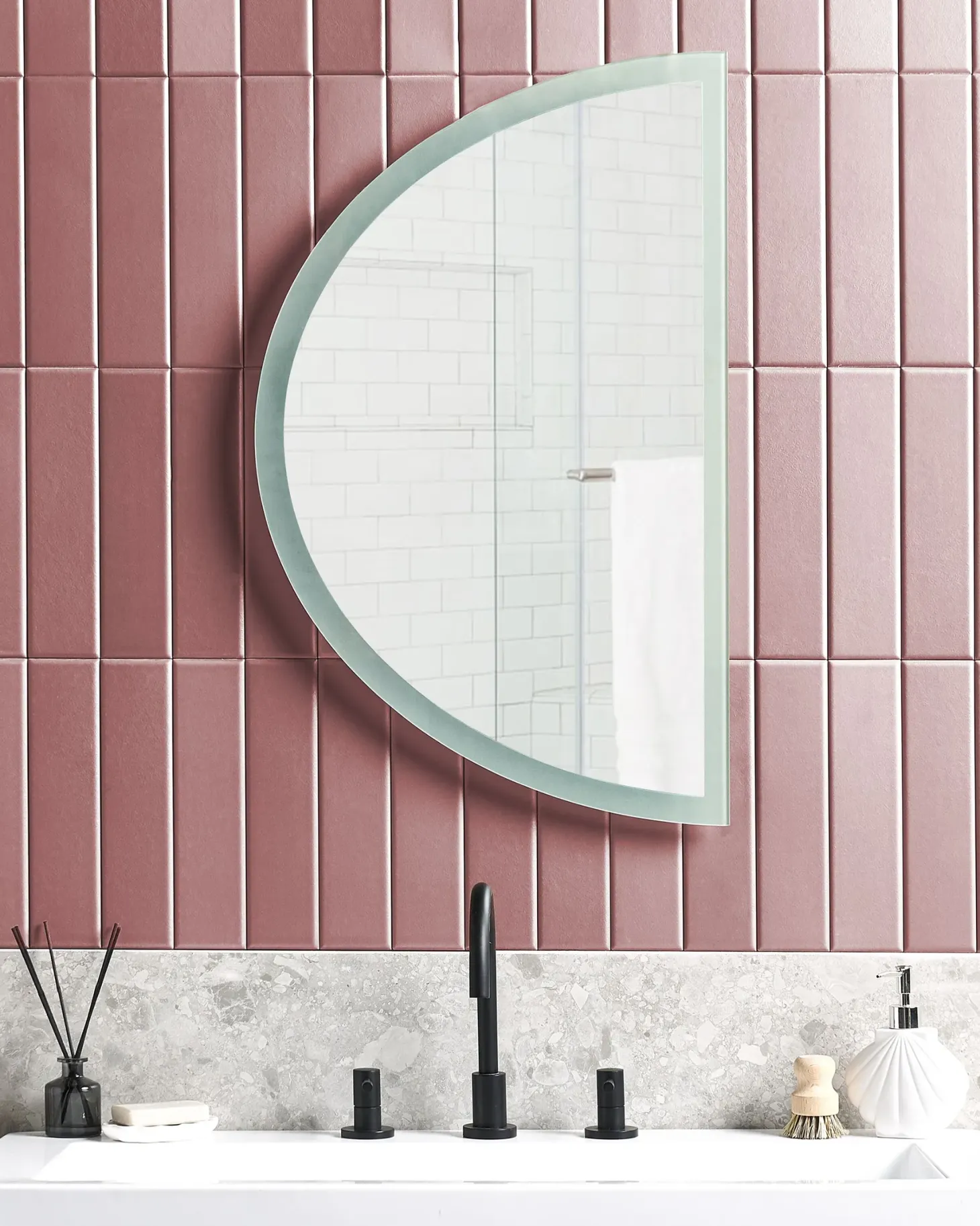 Lustro łazienkowe LED BEZONS 49 cm 80 cm Srebrny