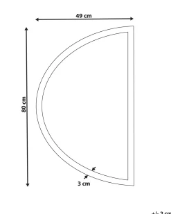 Lustro łazienkowe LED BEZONS 49 cm 80 cm Srebrny