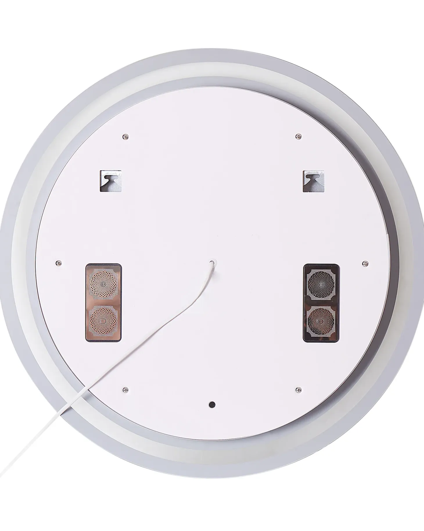Lustro łazienkowe LED BROGNON 60 cm 60 cm Wbudowany głośnik Bluetooth Srebrny