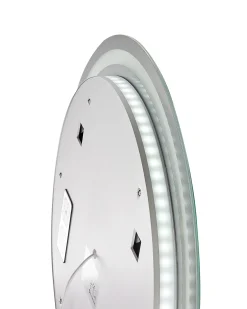 Lustro łazienkowe LED BROGNON 60 cm 60 cm Wbudowany głośnik Bluetooth Srebrny