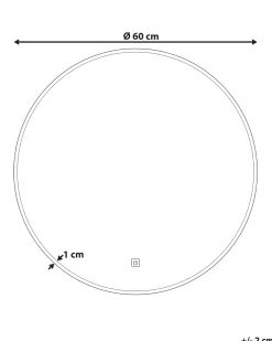 Lustro łazienkowe LED CALLAC 60 cm 60 cm Srebrny