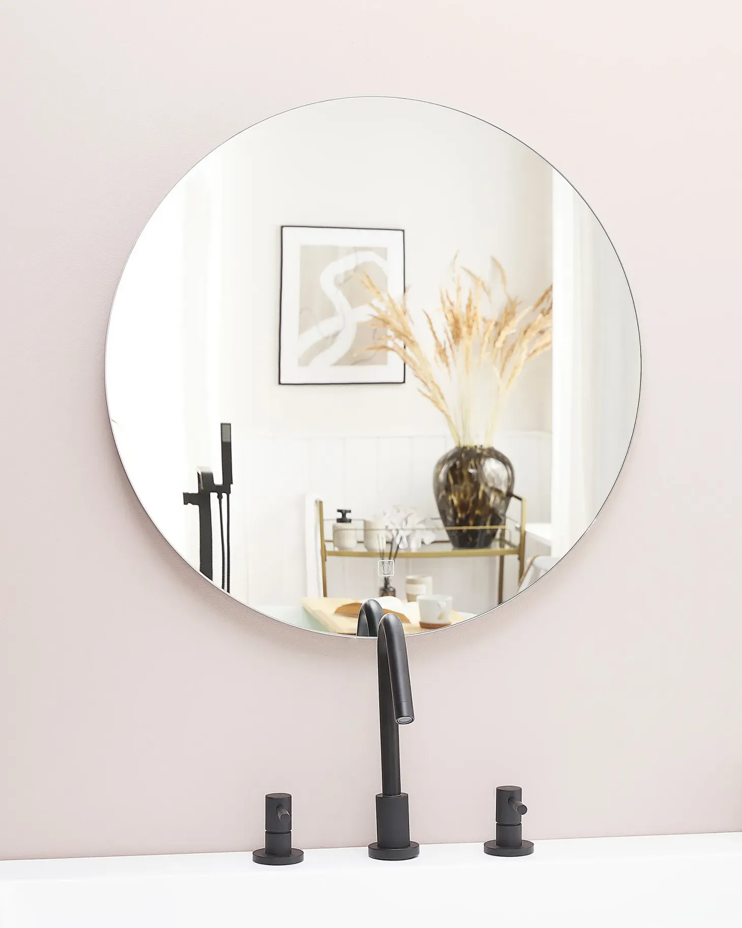 Lustro łazienkowe LED CALLAC 60 cm 60 cm Srebrny
