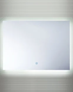 Lustro łazienkowe LED CORROY 80 cm 60 cm Srebrny