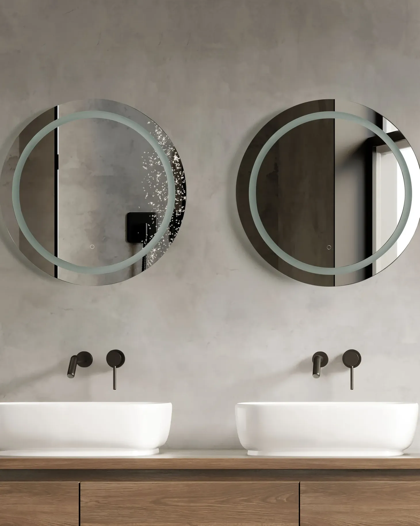 Lustro łazienkowe LED COURSEULLES 79 cm 79 cm Srebrny