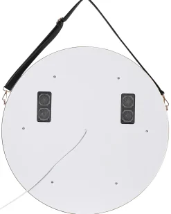 Lustro łazienkowe LED DAROIS 60 cm 60 cm Wbudowany głośnik Bluetooth Złoty