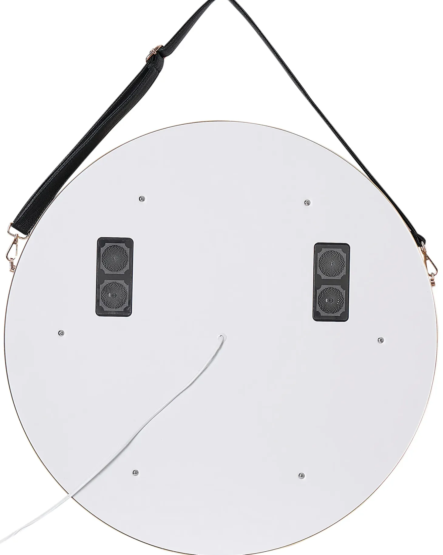 Lustro łazienkowe LED DAROIS 60 cm 60 cm Wbudowany głośnik Bluetooth Złoty