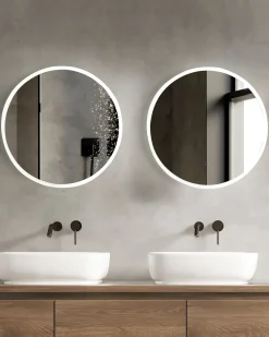 Lustro łazienkowe LED DEAUVILLE 79 cm 79 cm Srebrny