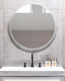 Lustro łazienkowe LED DEAUVILLE 79 cm 79 cm Srebrny