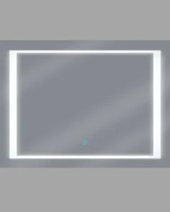 Lustro łazienkowe LED EYRE 80 cm 60 cm Srebrny