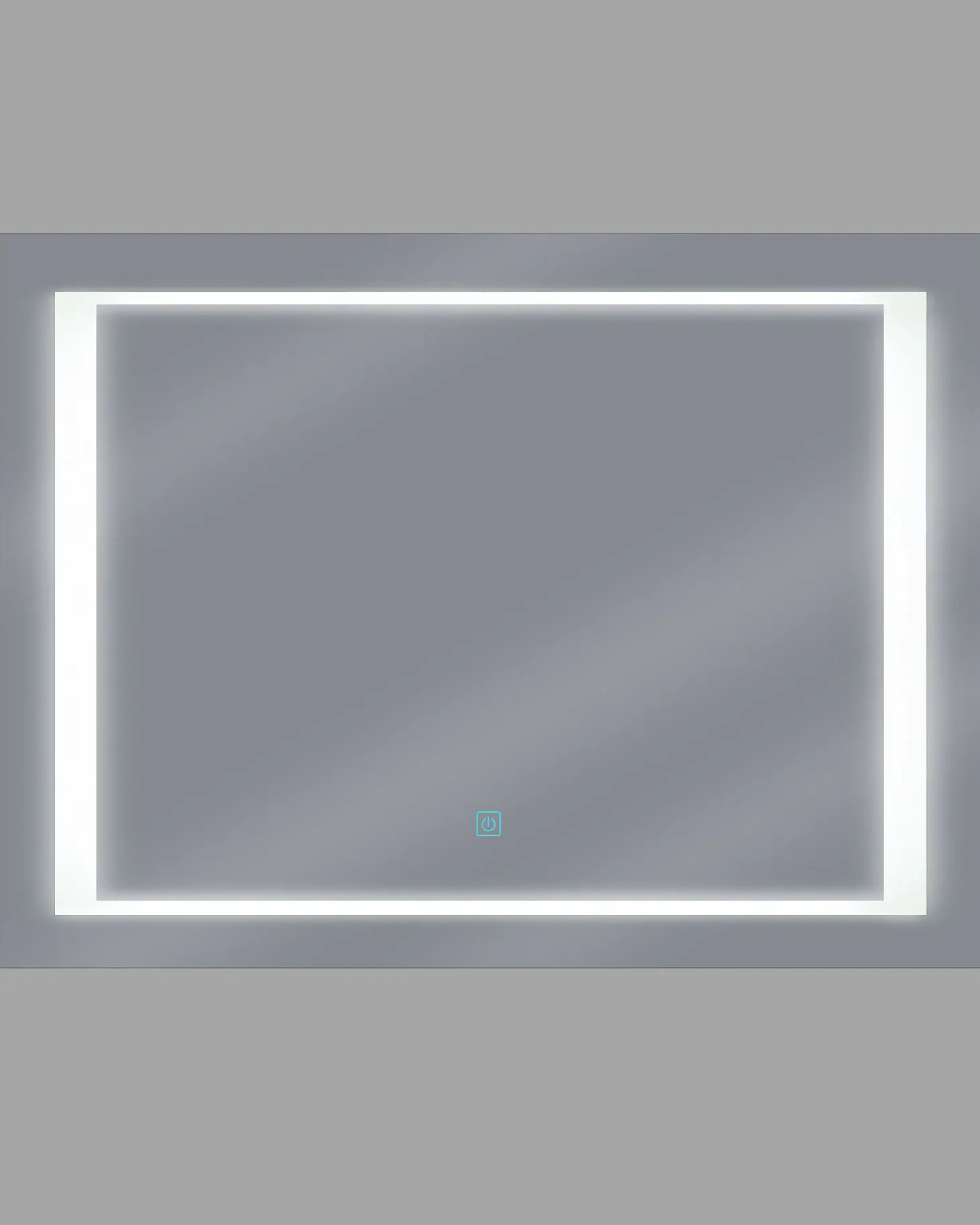 Lustro łazienkowe LED EYRE 80 cm 60 cm Srebrny