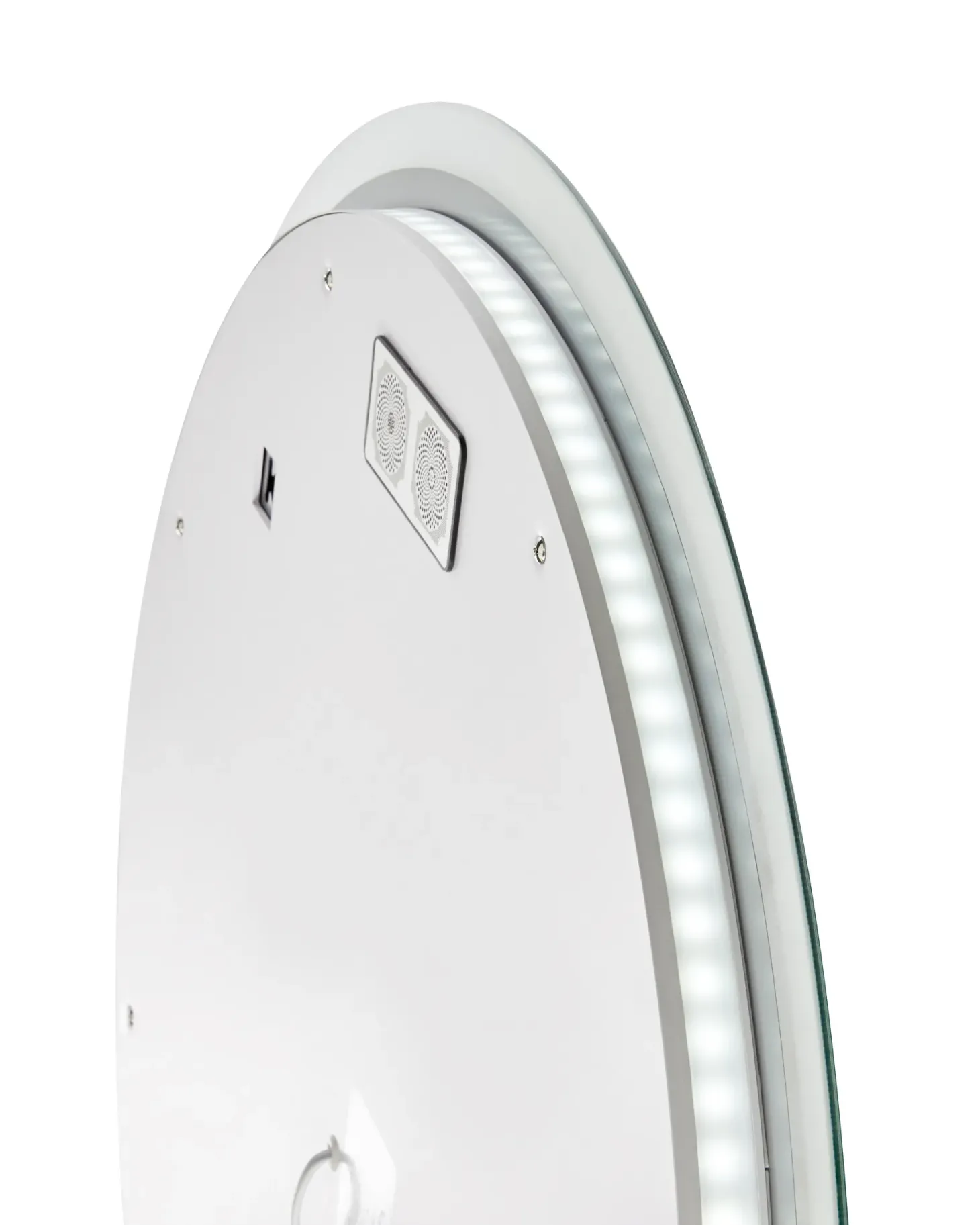Lustro łazienkowe LED FIXIN 80 cm 80 cm Wbudowany głośnik Bluetooth Srebrny