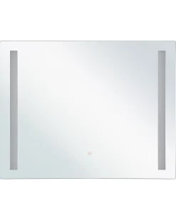 Lustro łazienkowe LED LIRAC 70 cm 60 cm Srebrny