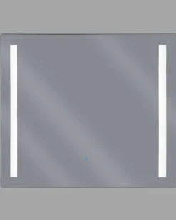 Lustro łazienkowe LED LIRAC 70 cm 60 cm Srebrny