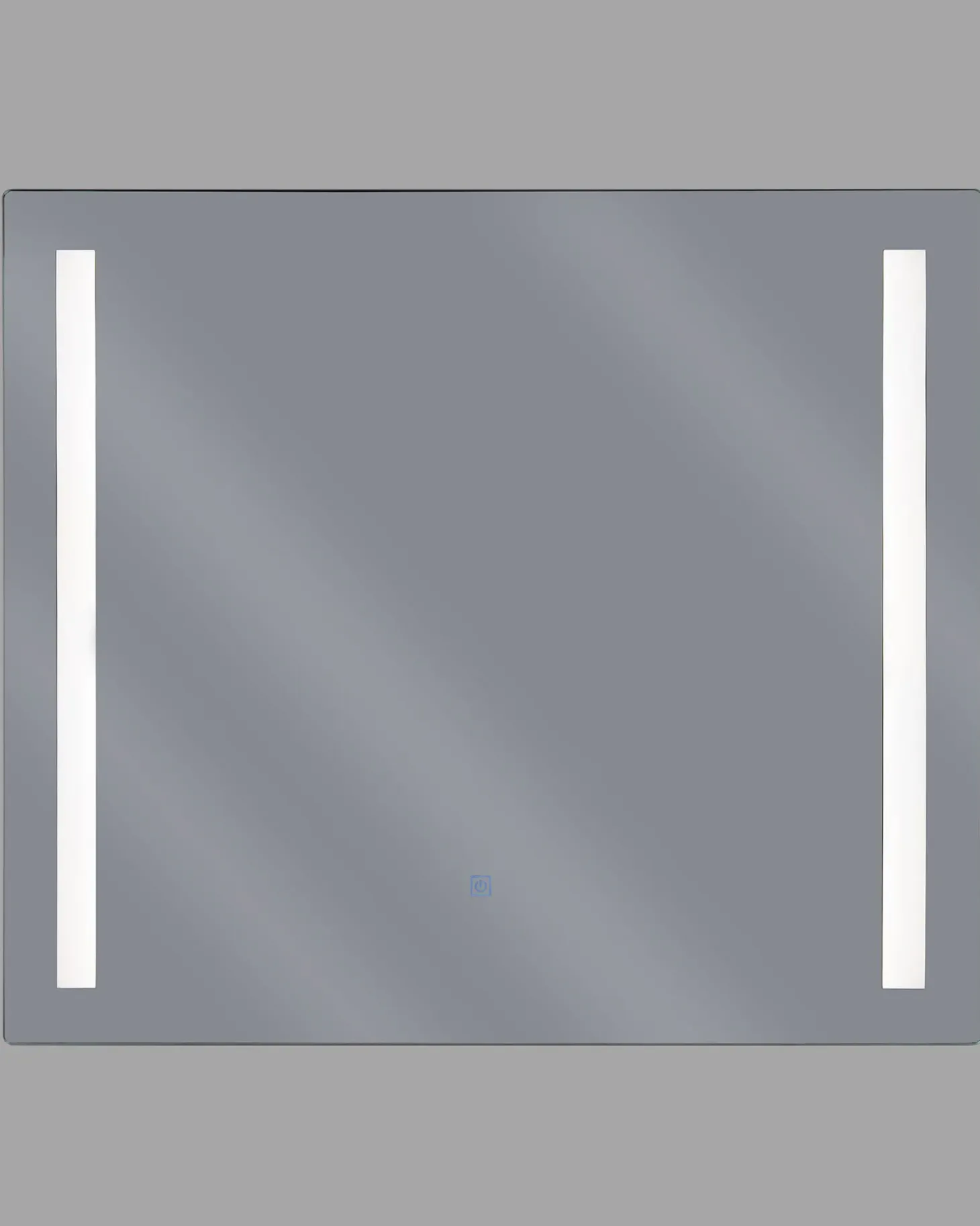Lustro łazienkowe LED LIRAC 70 cm 60 cm Srebrny