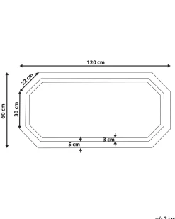 Lustro łazienkowe LED LOCMARIAQUER 120 cm 60 cm Srebrny