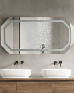 Lustro łazienkowe LED LOCMARIAQUER 120 cm 60 cm Srebrny