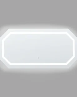 Lustro łazienkowe LED LOCMARIAQUER 120 cm 60 cm Srebrny