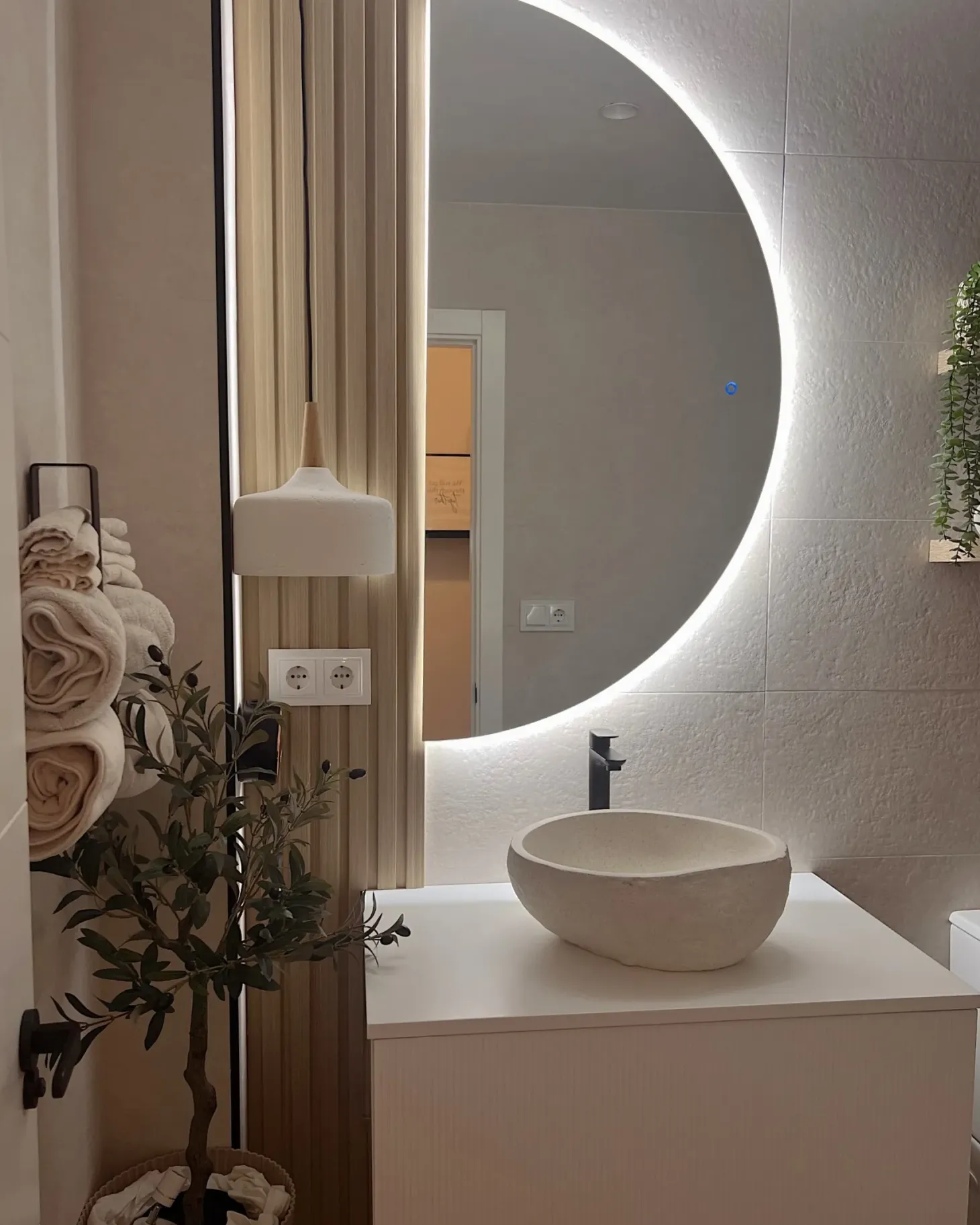 Lustro łazienkowe LED LOUE 60 cm 120 cm Srebrny
