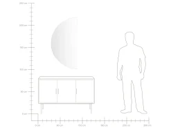 Lustro łazienkowe LED LOUE 60 cm 120 cm Srebrny
