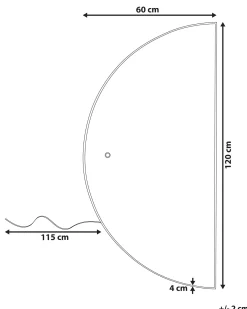 Lustro łazienkowe LED LOUE 60 cm 120 cm Srebrny