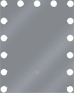 Lustro łazienkowe LED LUCENAY 40 cm 50 cm Srebrny