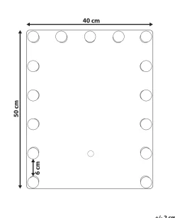 Lustro łazienkowe LED LUCENAY 40 cm 50 cm Srebrny