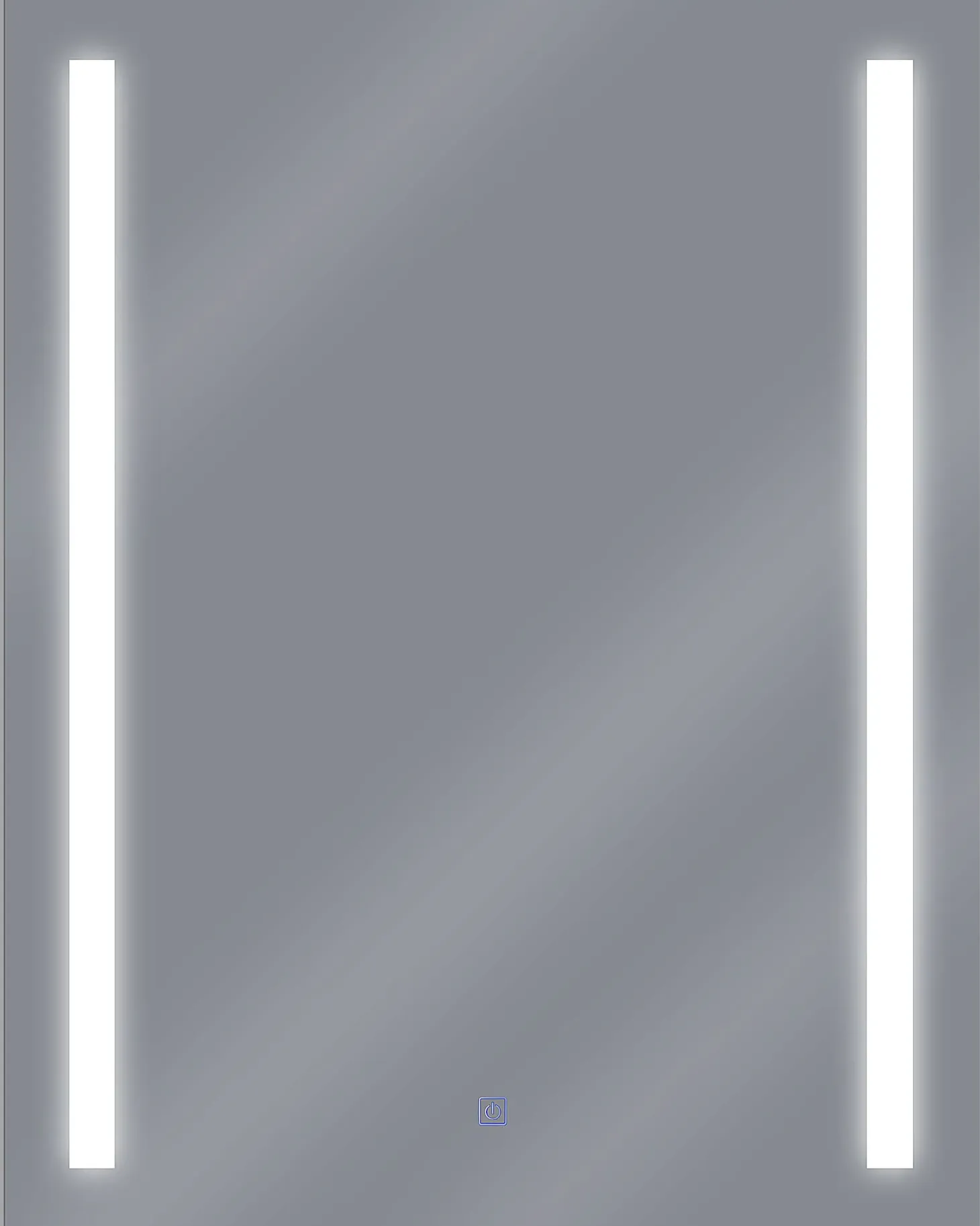 Lustro łazienkowe LED MARTINET 60 cm 80 cm Srebrny