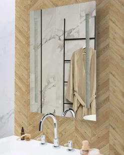 Lustro łazienkowe LED MARTINET 70 cm 90 cm Srebrny