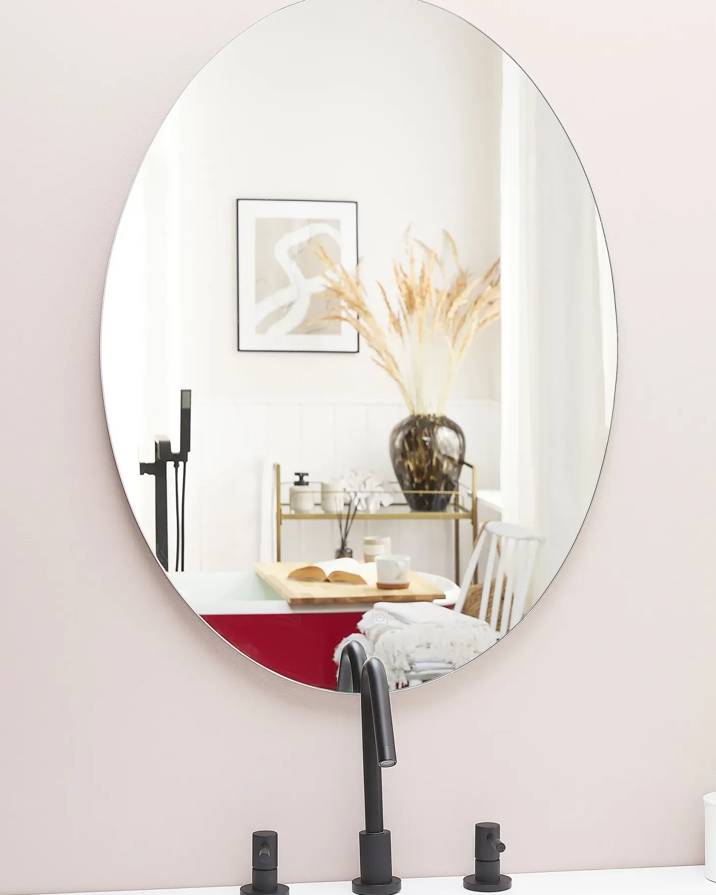 Lustro łazienkowe LED MAZILLE 60 cm 80 cm Srebrny