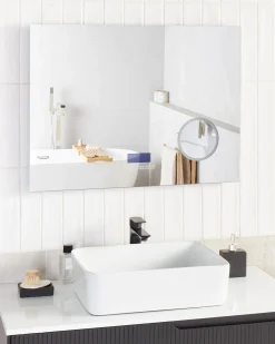 Lustro łazienkowe LED MONTARON 80 cm 60 cm Srebrny