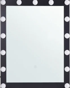 Lustro łazienkowe LED ODENAS 50 cm 60 cm Czarny