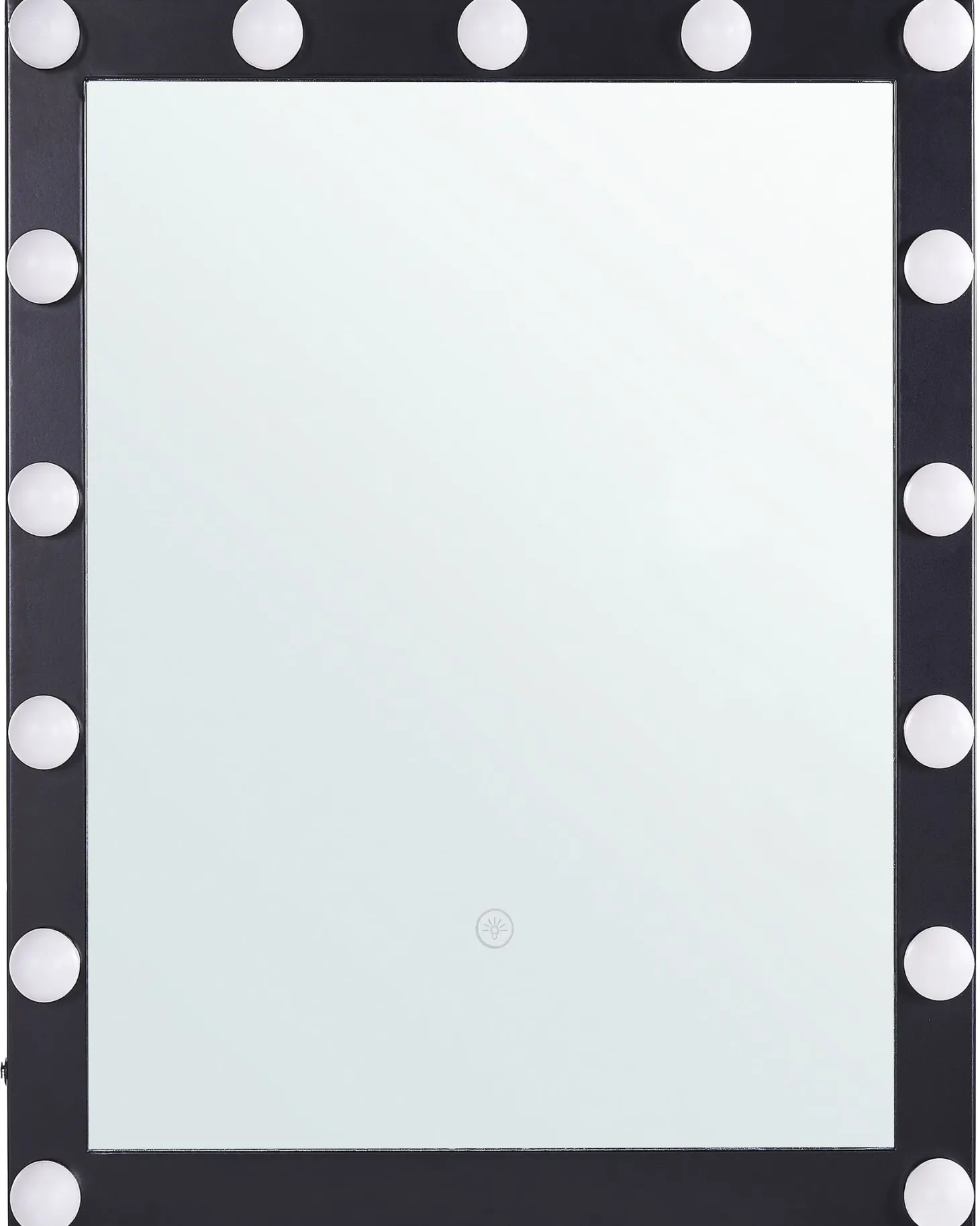 Lustro łazienkowe LED ODENAS 50 cm 60 cm Czarny