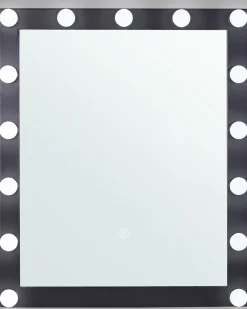 Lustro łazienkowe LED ODENAS 50 cm 60 cm Czarny