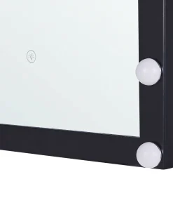 Lustro łazienkowe LED ODENAS 50 cm 60 cm Czarny