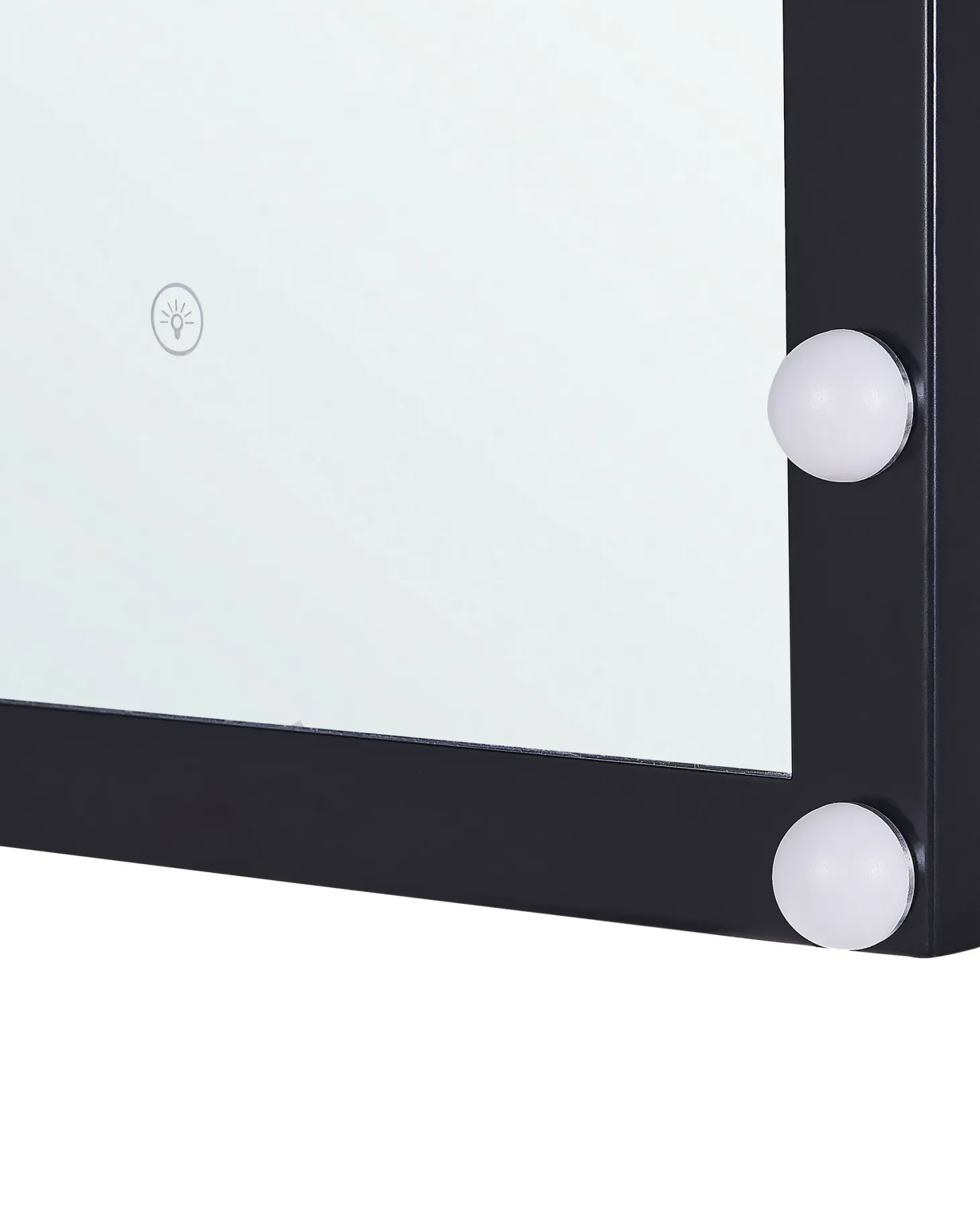 Lustro łazienkowe LED ODENAS 50 cm 60 cm Czarny