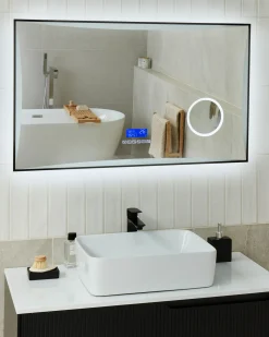 Lustro łazienkowe LED ONLAY 100 cm 60 cm Srebrny